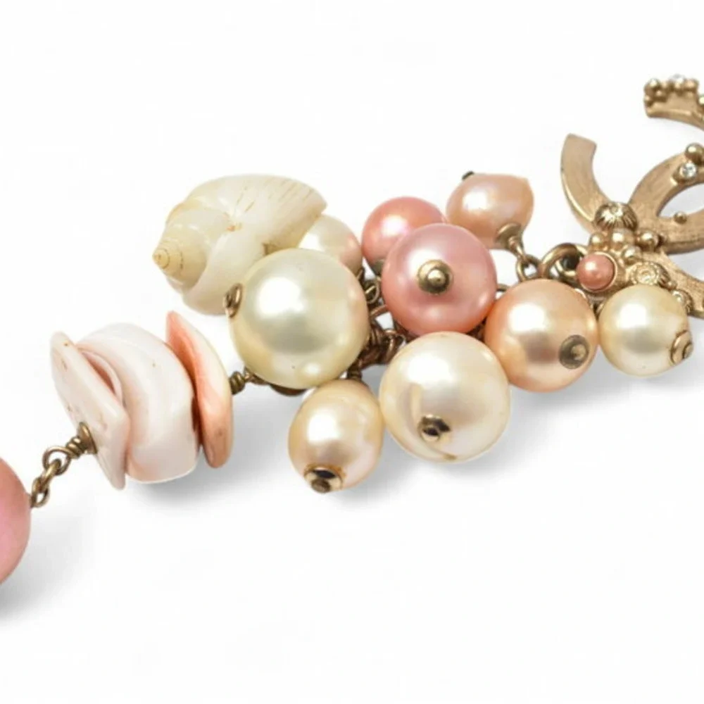 CHANEL Pink Pearl Necklace